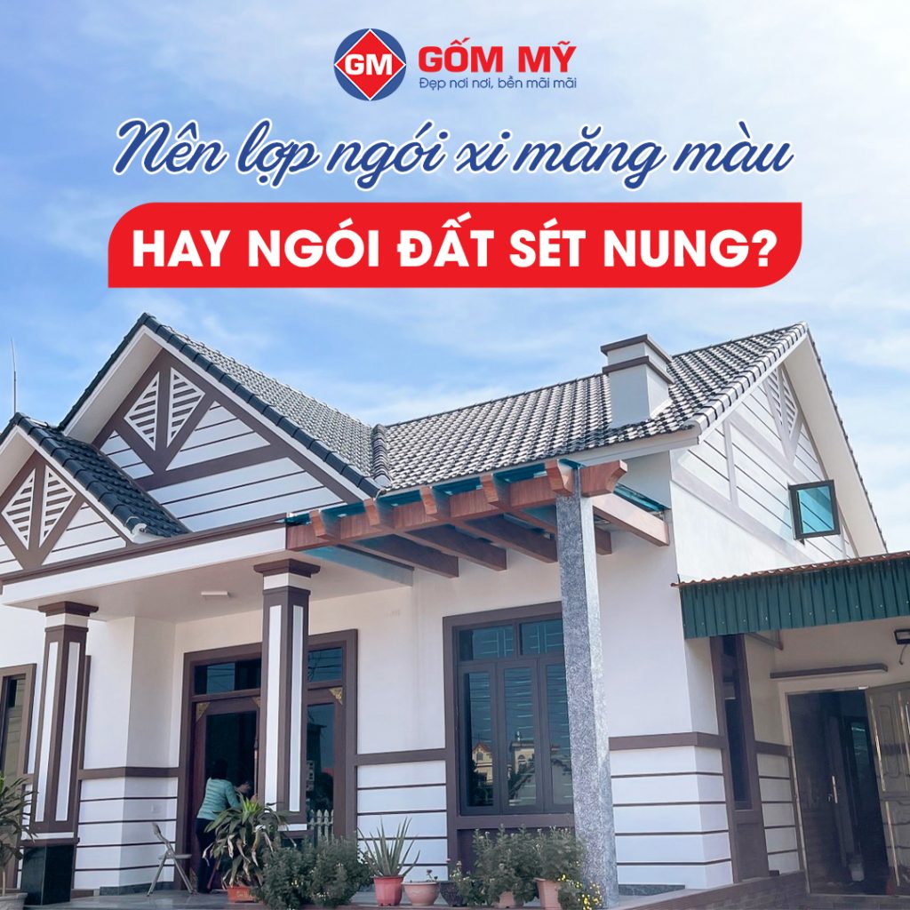 ngói xi măng và đất nung